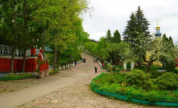 May Trip Holy Dormition Pskov Pechersky Monastery — Stock fotografie