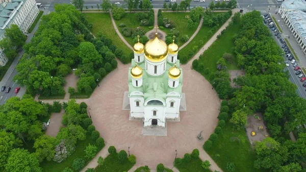 Passeio Noturno Tsarskoe Selo Vista Panorâmica Catedral Catarina Grande Mártir — Fotografia de Stock