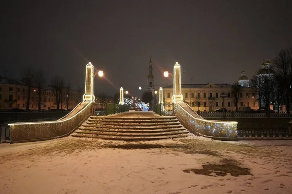 Новогодние Рождественские Украшения Города Semimost — стоковое фото