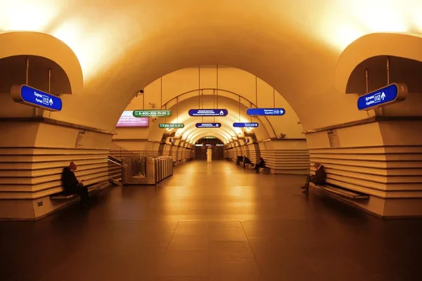 Fragment Des Innenraums Der Metrostation Newski Prospekt — Stockfoto