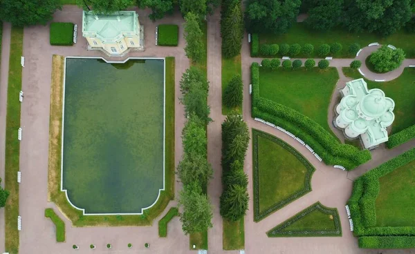 Walk Catherine Park Bird Eye View Regular Park Mirror Pond — стоковое фото