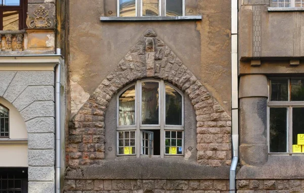 아르누보 양식의 건물의 도면의 일부로서 중심부에 건축하는 — 스톡 사진