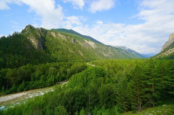 Caminhada Verão Nos Lugares Naturais Mais Bonitos Buryatia Parada Rio — Fotografia de Stock