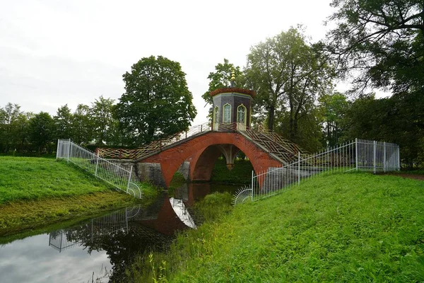 Walk in Alexander Park in Tsarskoe Selo, Cross Bridge, Chinese Village and Chinese Bridge