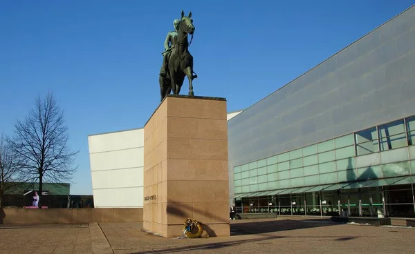 Promenade Hivernale Dans Centre Ville Sites Architecturaux Capitale Finlandaise — Photo