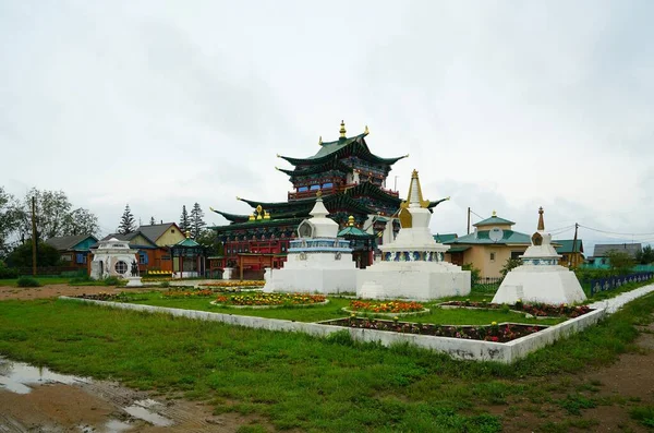 Główny Klasztor Buddyjski Rosji Ivolginsky Datsan — Zdjęcie stockowe