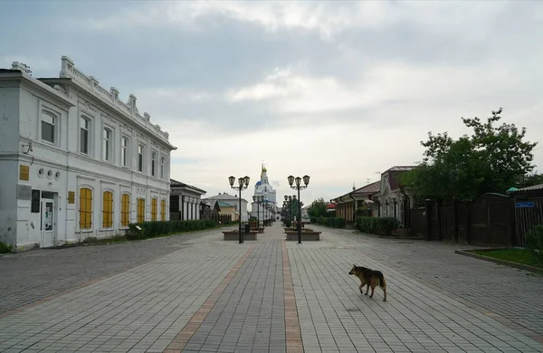 Stadsutsikt Och Arkitektur Ulan Ude City Street — Stockfoto