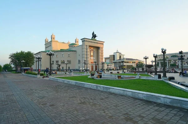 Noche Centro Ciudad Buryat Teatro Estatal Ópera Ballet — Foto de Stock