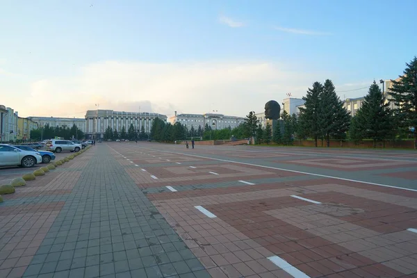 Κεντρική Πλατεία Σοβιετική Πλατεία Και Μνημείο Λένιν — Φωτογραφία Αρχείου
