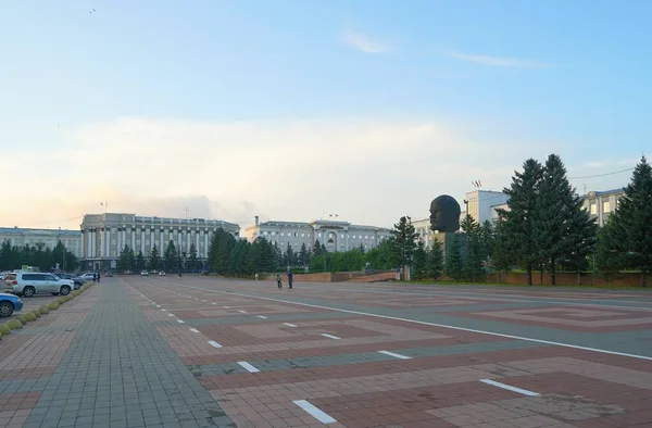 Praça Cidade Principal Praça Soviética Monumento Lenine — Fotografia de Stock
