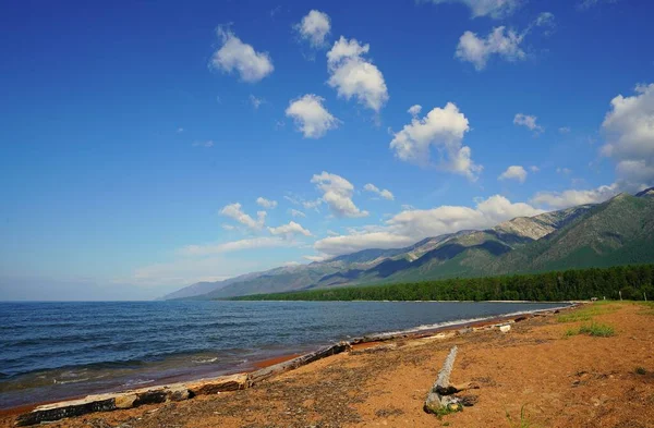 Verão Manhã Calma Margem Lago Baikal — Fotografia de Stock