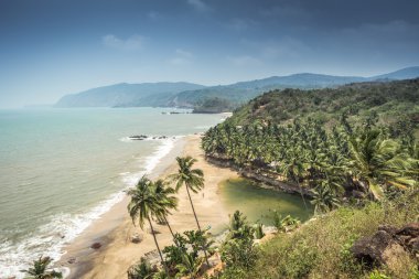 Goa plaj. Cola beach, Goa, Hindistan.