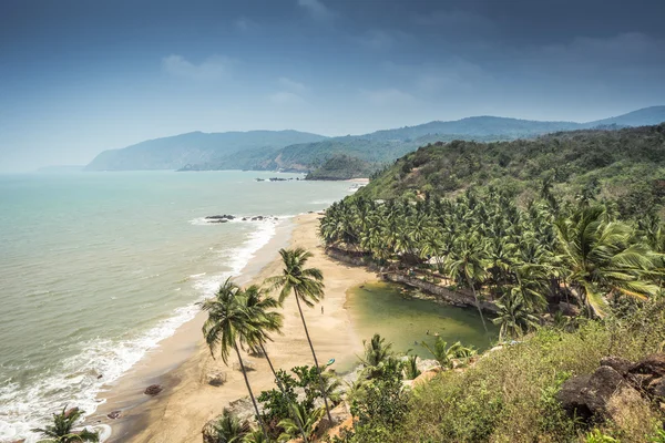 Playa Goa. Playa de la cola, Goa, India . — Foto de Stock