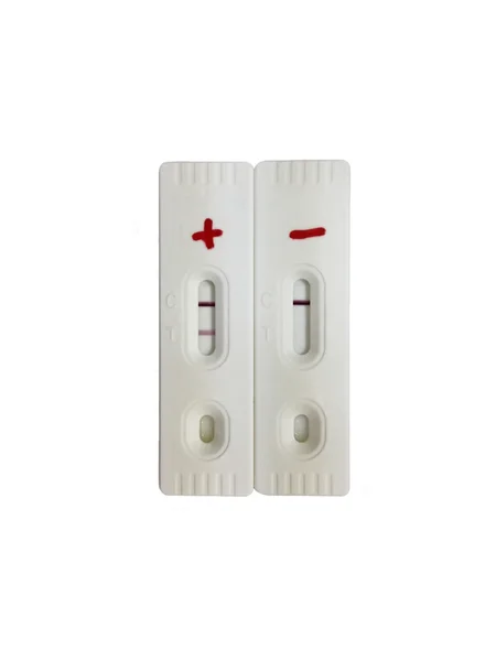 Pozitif ve negatif test kaset Hcg analizi için şeritler