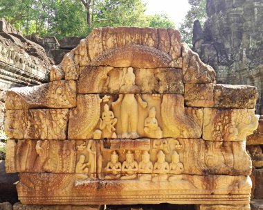 Şaşırtıcı Angkor, Siem Reap antik Ta Som tapınağında kısma