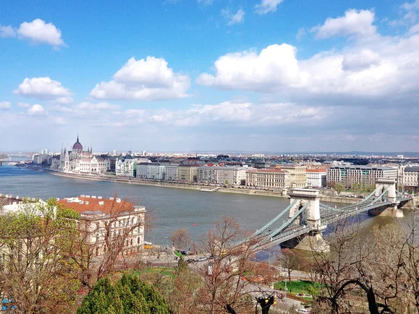 Felülnézete a Budapest — Stock Fotó