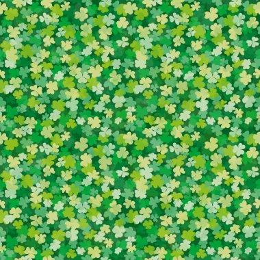 Arka plan deseni tasarımınız için vektör sorunsuz yonca bırakır