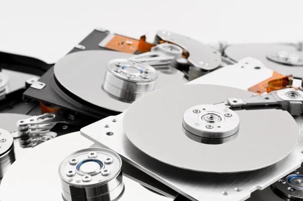 Open hard drives in bulk — Stock Photo, Image