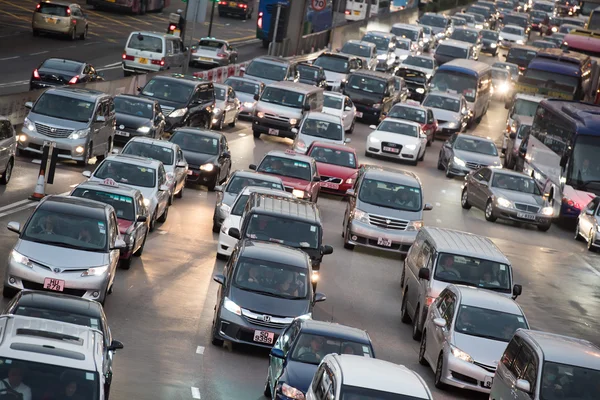 Ingorgo di traffico in Hong Kong — Foto Stock