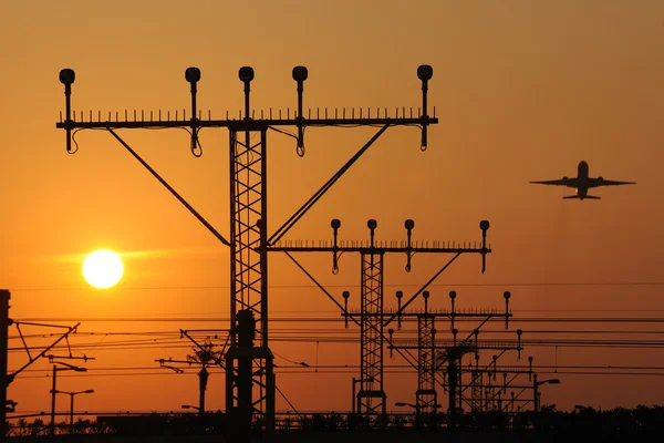 stock image Sunset in airport