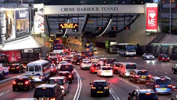 Atasco de tráfico en Hong Kong — Vídeos de Stock