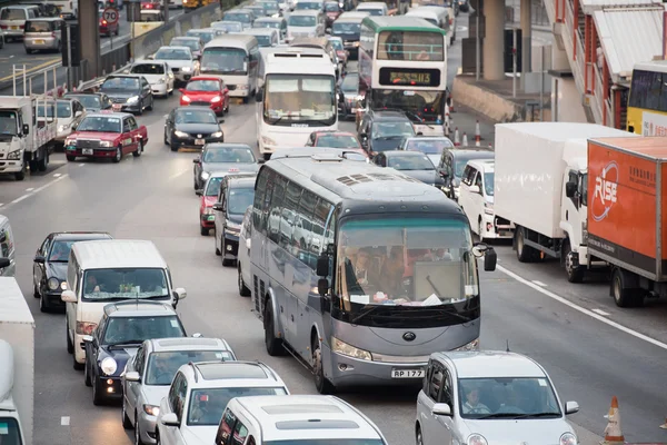 Ingorgo di traffico in Hong Kong — Foto Stock