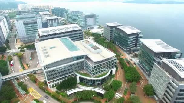 Vista aérea sobre el Parque Científico — Vídeos de Stock