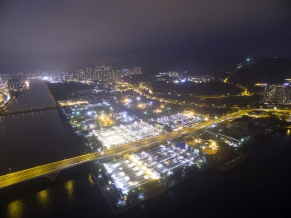 Hong Kong で沙田を空撮 — ストック写真