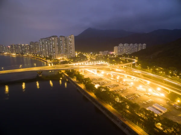 Hong Kong で沙田を空撮 — ストック写真