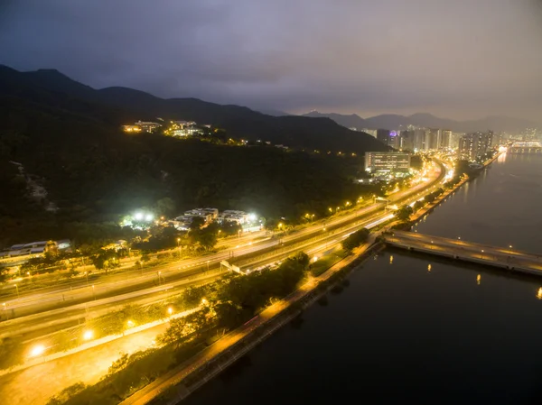 Hong Kong で沙田を空撮 — ストック写真