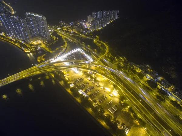 Hong Kong で沙田を空撮 — ストック写真