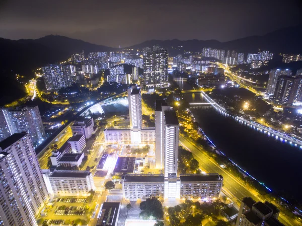 Hong Kong で沙田を空撮 — ストック写真