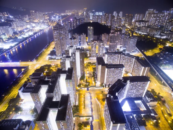 Hong Kong で沙田を空撮 — ストック写真