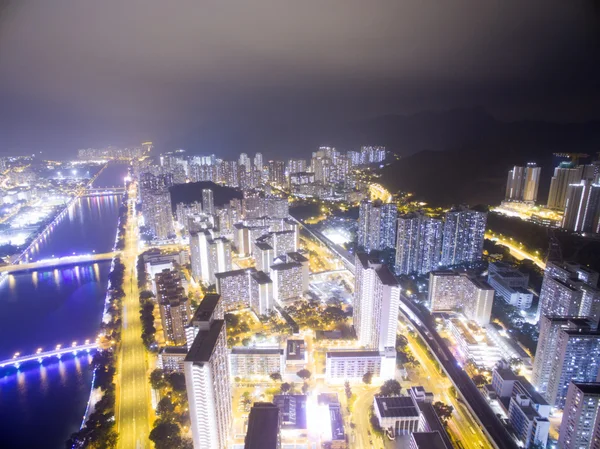 Hong Kong で沙田を空撮 — ストック写真