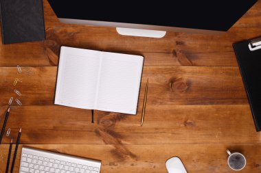 çalışma alanı üzerinde Üstten Görünüm.