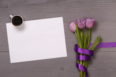 festive tulips  for greeting card