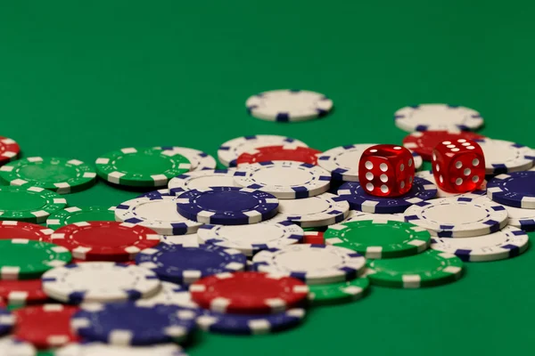 赌场扑克筹码 — 图库照片