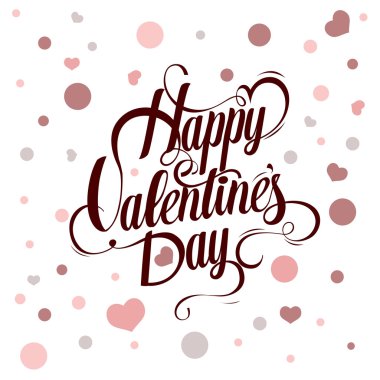 Sevgililer günü poster yazı ile