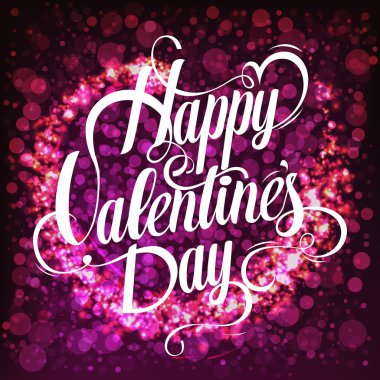 Sevgililer günü poster yazı ile