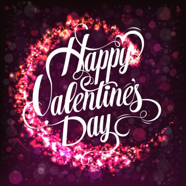 Sevgililer günü poster yazı ile