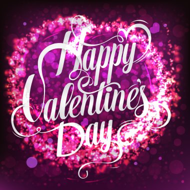 Sevgililer günü poster yazı ile