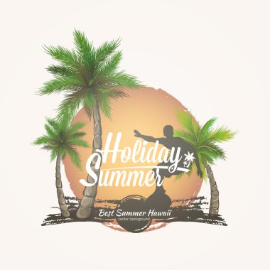 Supfer ile palmiye ağaçları