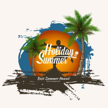 Supfer ile palmiye ağaçları