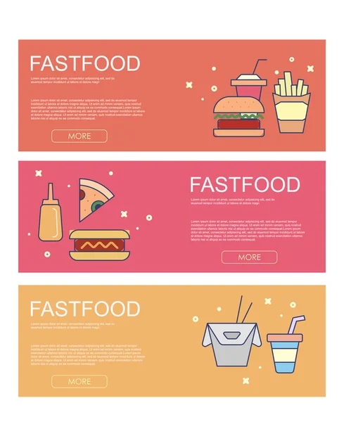 Set of three flat designed Illustrations — Stockvector