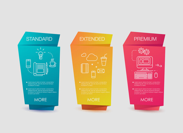 Прайс-лист, три тарифа
