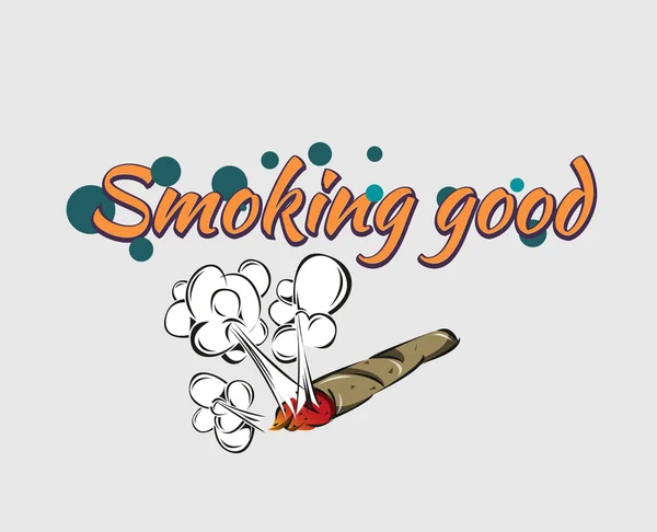 Inscrição Fumar bem — Vetor de Stock