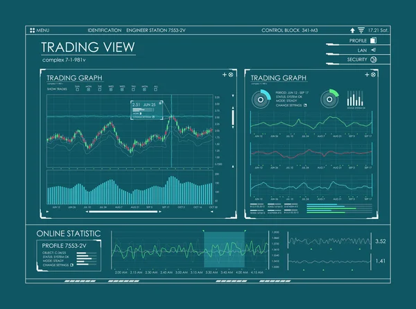 Hud dell'interfaccia utente futuristico — Vettoriale Stock