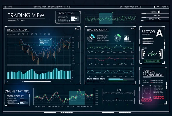 Futuristic user interface HUD — Stock Vector