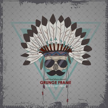 Hint tüyü şapkalı kafatası