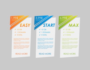 Web tarifeleri afişleri ayarlama